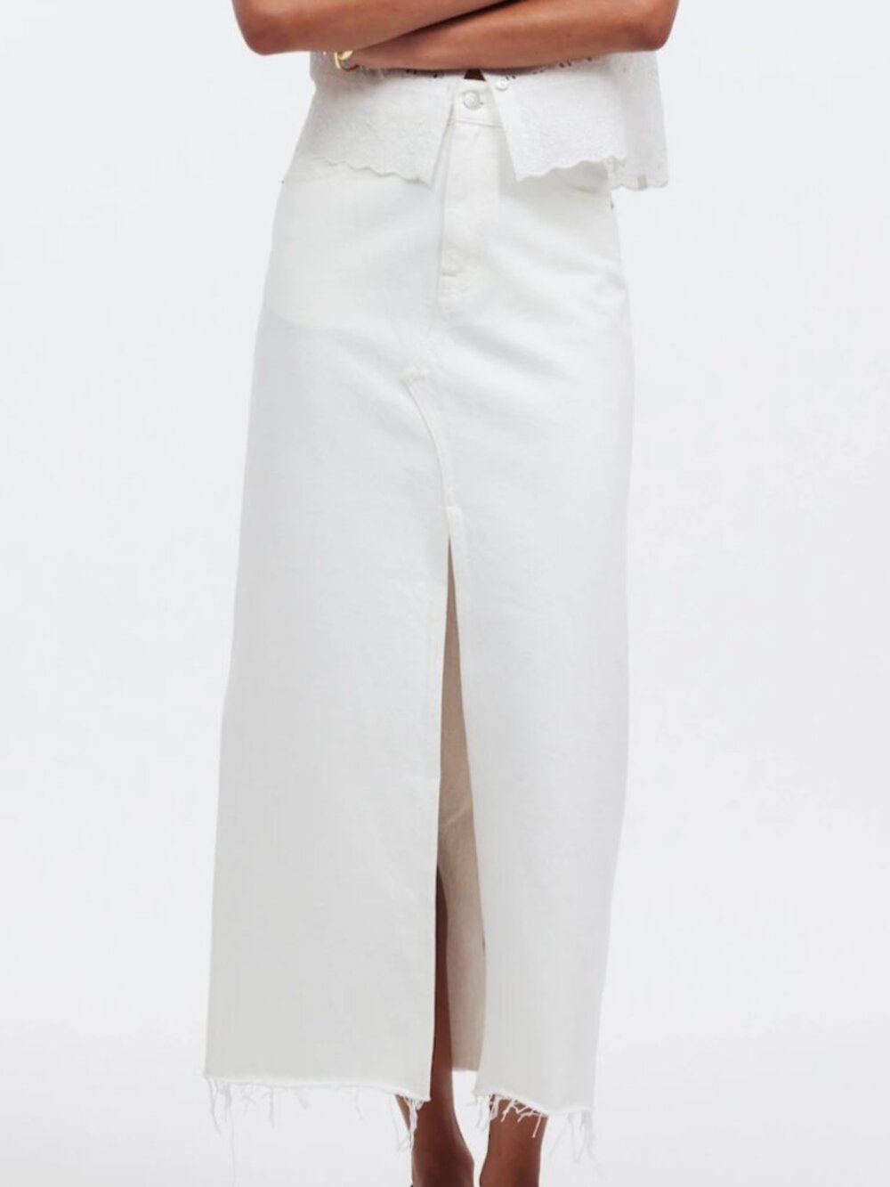 The Rilee Denim Midi Skirt